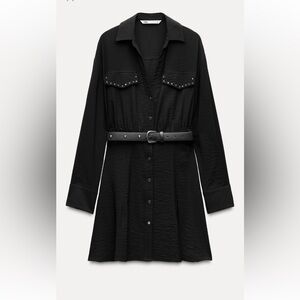 Zara studded belt dress